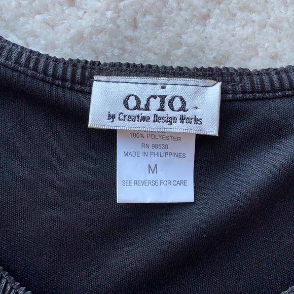 Aria Black Ruffled Textured Tank Blouse - Picture 5 of 9